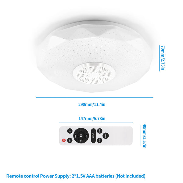 Bluetooth Wireless RGB Music Ceiling Light
