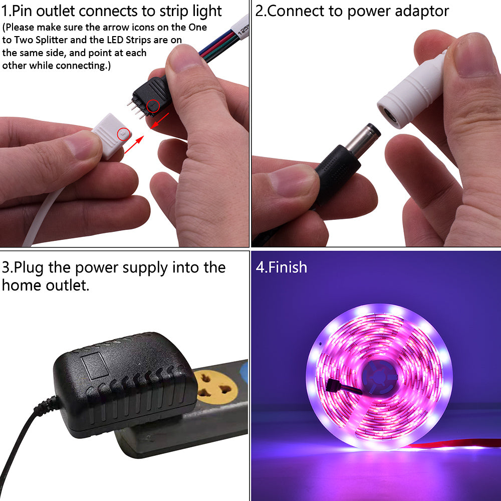 5050 RGB Wifi Remote Control 10M 24 Keys 300 Lights LED Strip